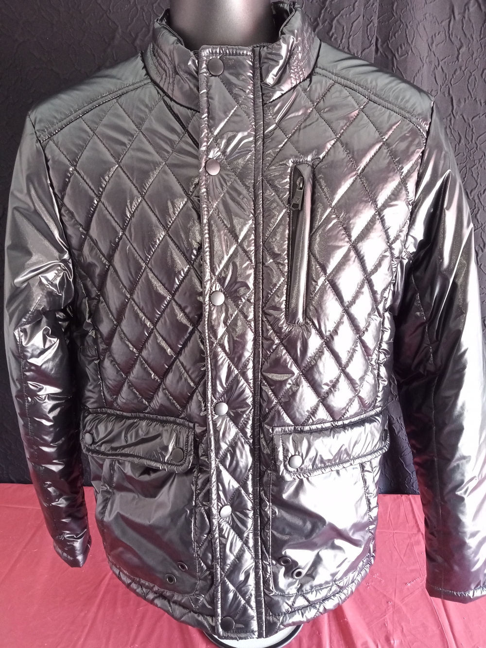 FRIED Denim Men's Black Quilted Puffer Jacket